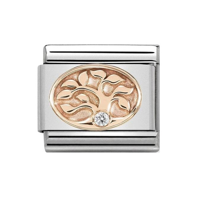 NOM ROSE GOLD TREE OF LIFE CZ