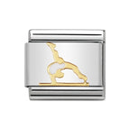 030203/37 NOM GYMNAST WHT ENAMEL - SPORTS