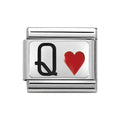 NOM SILV SH - QUEEN OF HEARTS CHARM