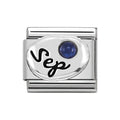 NOM SAPPH SEPTEMBER BIRTHSTONE SILV SH - SYMBOLS