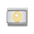 LETTER O GOLD NOM CHARM - 18CT & SS