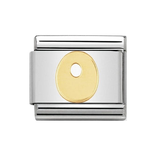 LETTER O GOLD NOM CHARM - 18CT & SS