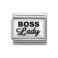 NOM SILV SH BOSS LADY CHARM - OXYDISED