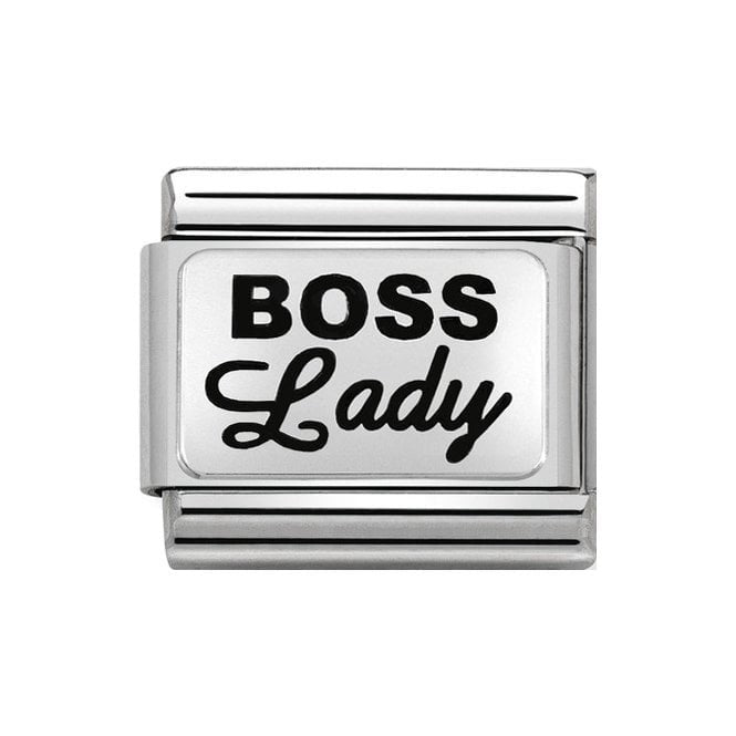 NOM SILV SH BOSS LADY CHARM - OXYDISED