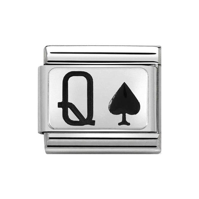 NOM SILV SH - QUEEN OF SPADES CHARM