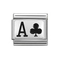 NOM SILV SH - ACE OF CLUBS CHARM