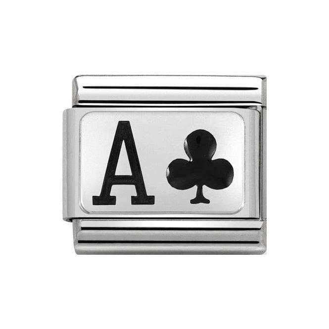 NOM SILV SH - ACE OF CLUBS CHARM