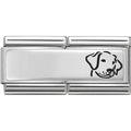 330710/16 NOM CUSTOM DOG SIL - DOUBLE ENGRAV