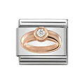 NOM ROSE GOLD CZ RING PLATE
