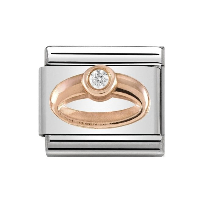 NOM ROSE GOLD CZ RING PLATE