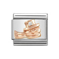 NOM ROSE GOLD CZ SNOWMAN