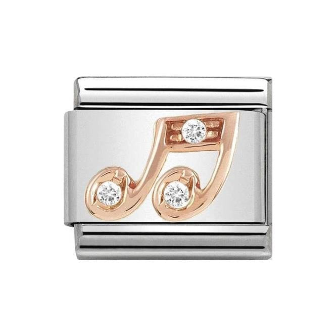 NOM ROSE GOLD CZ MUSIC NOTE