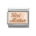 NOM ROSE GOLD GODMOTHER ENGRAVED PLATE