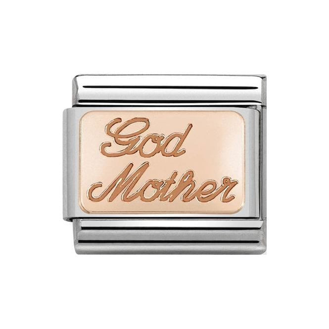 NOM ROSE GOLD GODMOTHER ENGRAVED PLATE