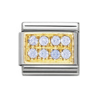 NOM CZ PAVE L.BLUE 2 ROW - CZ PAVE