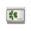 NOM ROSE GOLD GREEN CLOVER ENAMEL - SYMBOLS