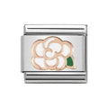 NOM ROSE GOLD CAMELLIA FLOWER ENAMEL