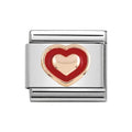 NOM ROSE GOLD RED BORDER HEART