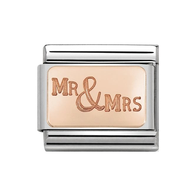 NOM 9 ROSE GOLD MR & MRS PLATE