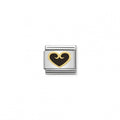 NOM BLK ENAMEL HEART - ELEGANCE