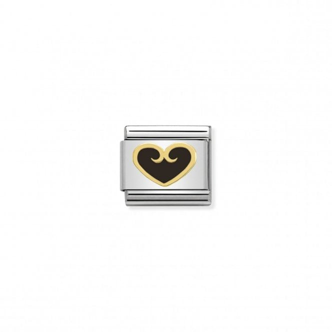 NOM BLK ENAMEL HEART - ELEGANCE