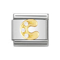NOM C GOLD CZ LETTER-CZ INITIALS