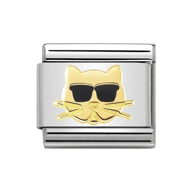 NOM CAT WITH GLASSES ENAMEL - SYMBOLS
