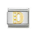 NOM D GOLD CZ LETTER-CZ INITIALS