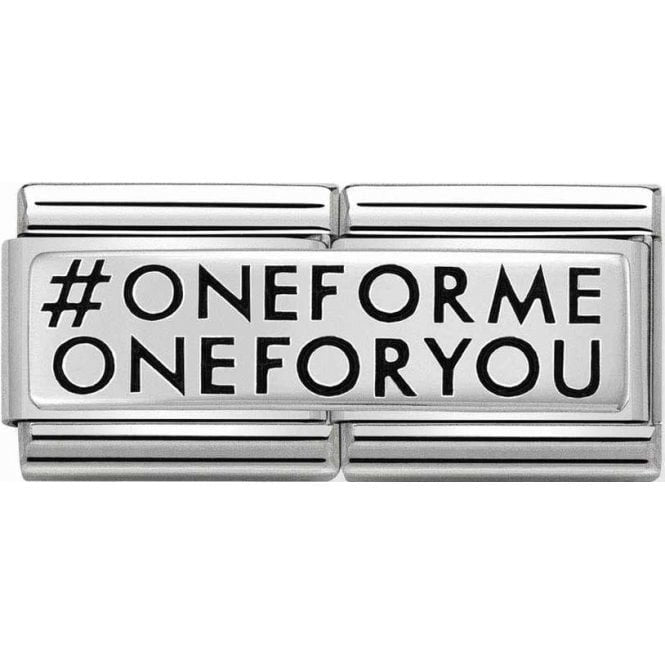 NOM DOUBLE ENGRAVED #ONEFORME ONEFORYOU