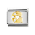 NOM G GOLD CZ LETTER-CZ INITIALS