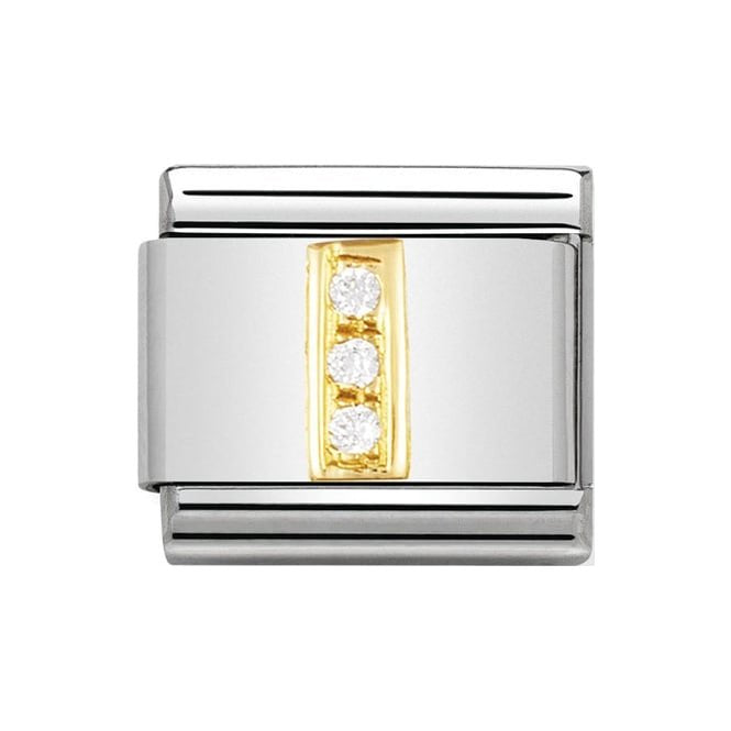 NOM I GOLD CZ LETTER-CZ INITIALS