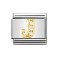 NOM J GOLD CZ LETTER-CZ INITIALS