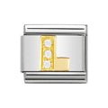 NOM L GOLD CZ LETTER-CZ INITIALS