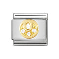 NOM O GOLD CZ LETTER-CZ INITIALS