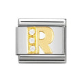 NOM R GOLD CZ LETTER-CZ INITIALS