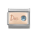 NOM ROSE GOLD DEC BLUE TOPAZ - STONE MONTH