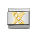 NOM X GOLD CZ LETTER-CZ INITIALS
