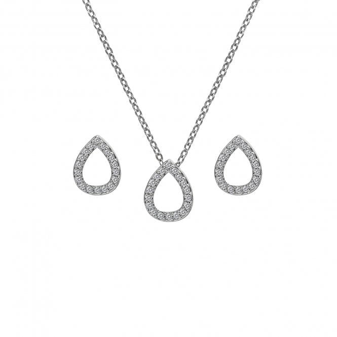 SILV TEARDROP SET HOT DIAMONDS MICRO B