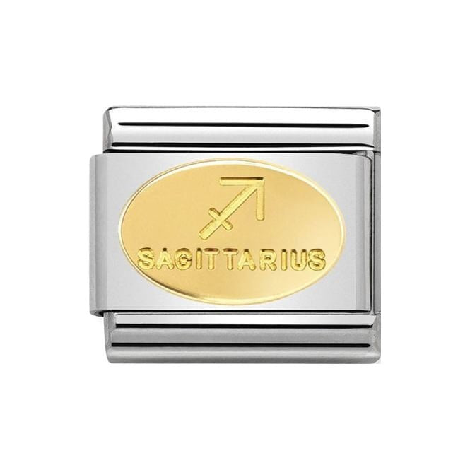 NOM SAGITTARIUS GOLD - ZODIAC OVAL