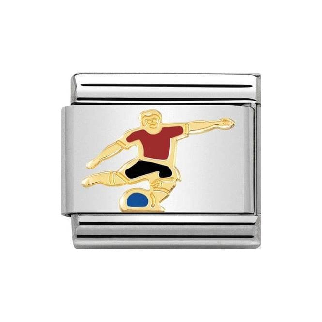 NOM ENAMEL FOOTBALL PLAYER CHARM - SPORTS