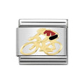 NOM ENAMEL CYCLIST RED CHARM - SPORTS