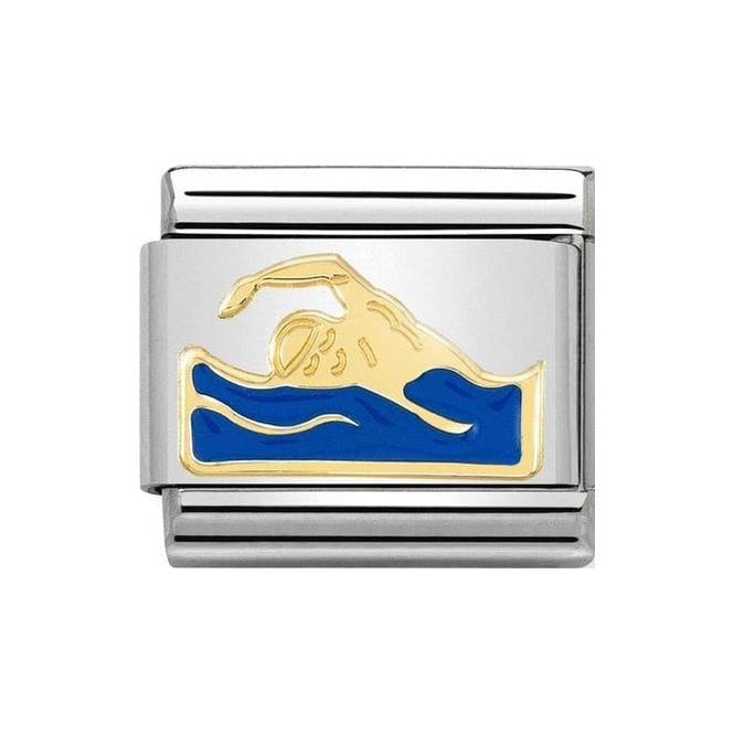 NOM ENAMEL SWIMMER BLUE CHARM - SPORTS