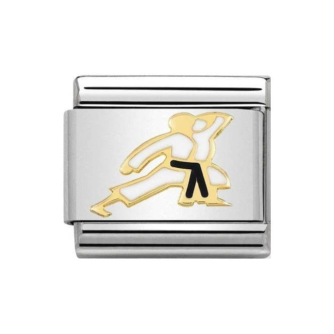 NOM ENAMEL WHT KARATE CHARM - SPORTS