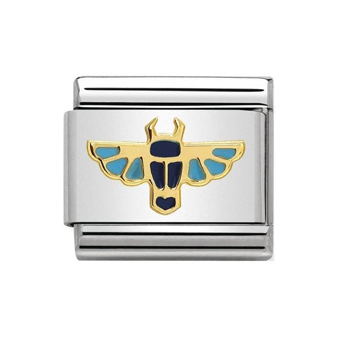 NOM ENAMEL SCARAB BEETLE CHARM - COUNTRY SYMBOLS