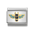 NOM ENAMEL SCARAB BEETLE CHARM - COUNTRY SYMBOLS