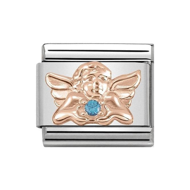 NOM ROSE GOLD ANGEL OF CHILDREN TURQ CZ