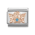 NOM ROSE GOLD ANGEL OF CHILDREN TURQ CZ