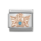 NOM ROSE GOLD ANGEL OF CHILDREN TURQ CZ