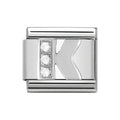 NOM K LETTER CZ SILV SHINE