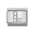 NOM L LETTER CZ SILV SHINE